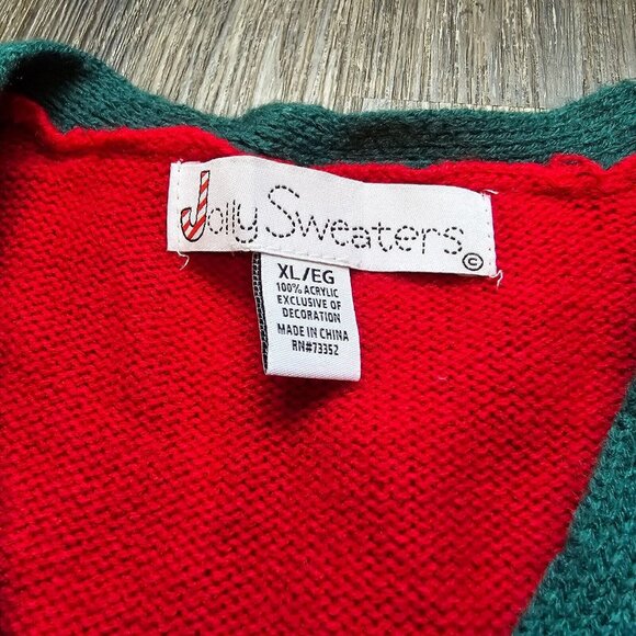 Jolly Sweaters Christmas Extra Large Holiday Winter Gingerbread Man house Xmas - Picture 12 of 15